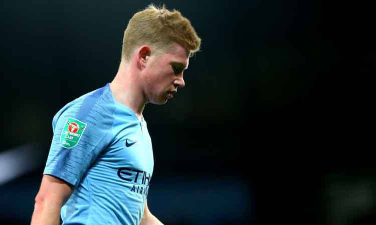 പ​രി​ക്ക്​; മാ​ഞ്ച​സ്​​റ്റ​ർ സി​റ്റി മി​ഡ്​​ഫീ​ൽ​ഡ​ർ ഡി​ബ്രൂ​യി​ന്​ വി​ശ്ര​മം